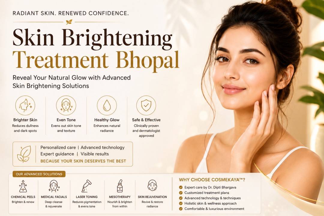 Patient undergoing an advanced laser skin toning session for skin brightening at COSMEKAYA aesthetic clinic in Bhopal.